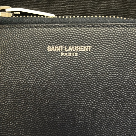 Saint Laurent Zip Around Wallet - Navy Blue - Picture 2 of 9